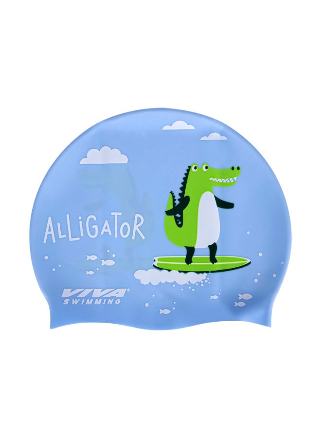 Viva Swimming Printed Cap For Kids - Purple - Image 1